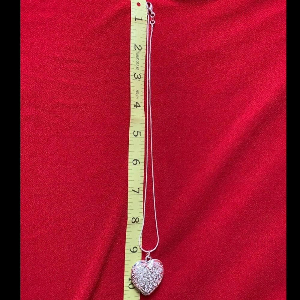 925 Sterling Silver Flowery Heart jewelry set - Picture 6 of 10